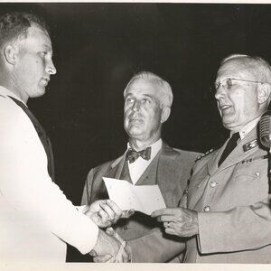 Vintage WWII U.S. Naval Pass-In-Review Ceremonial Black & White Photo 8 x 10